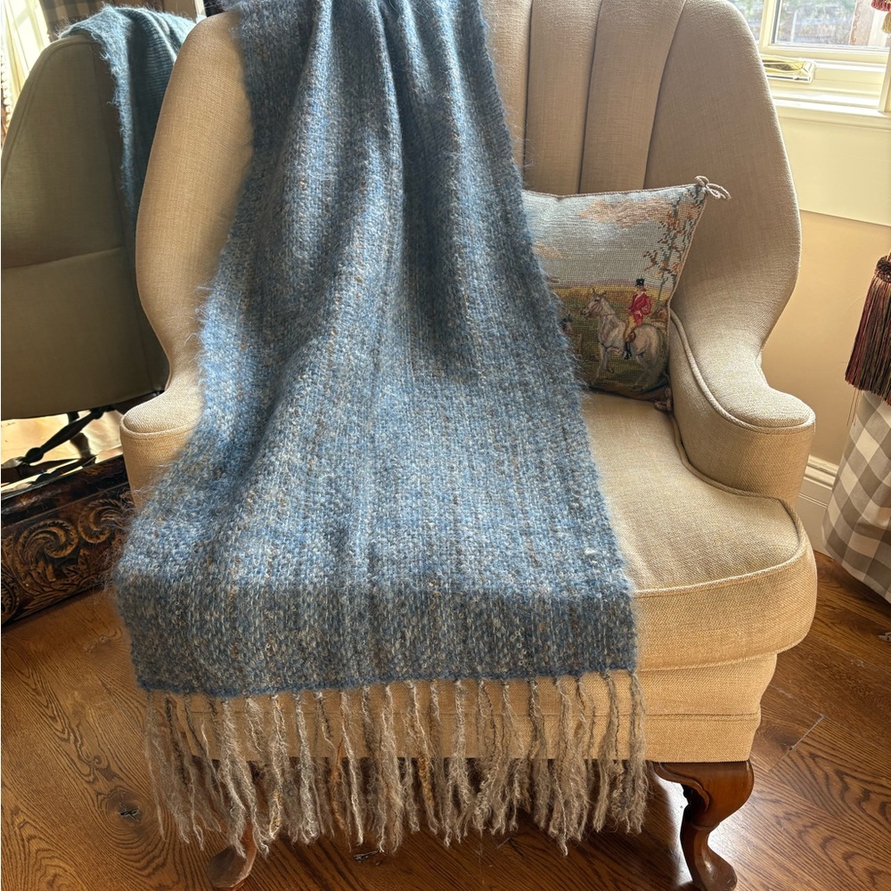 NWOT Blue Mohair Scarf